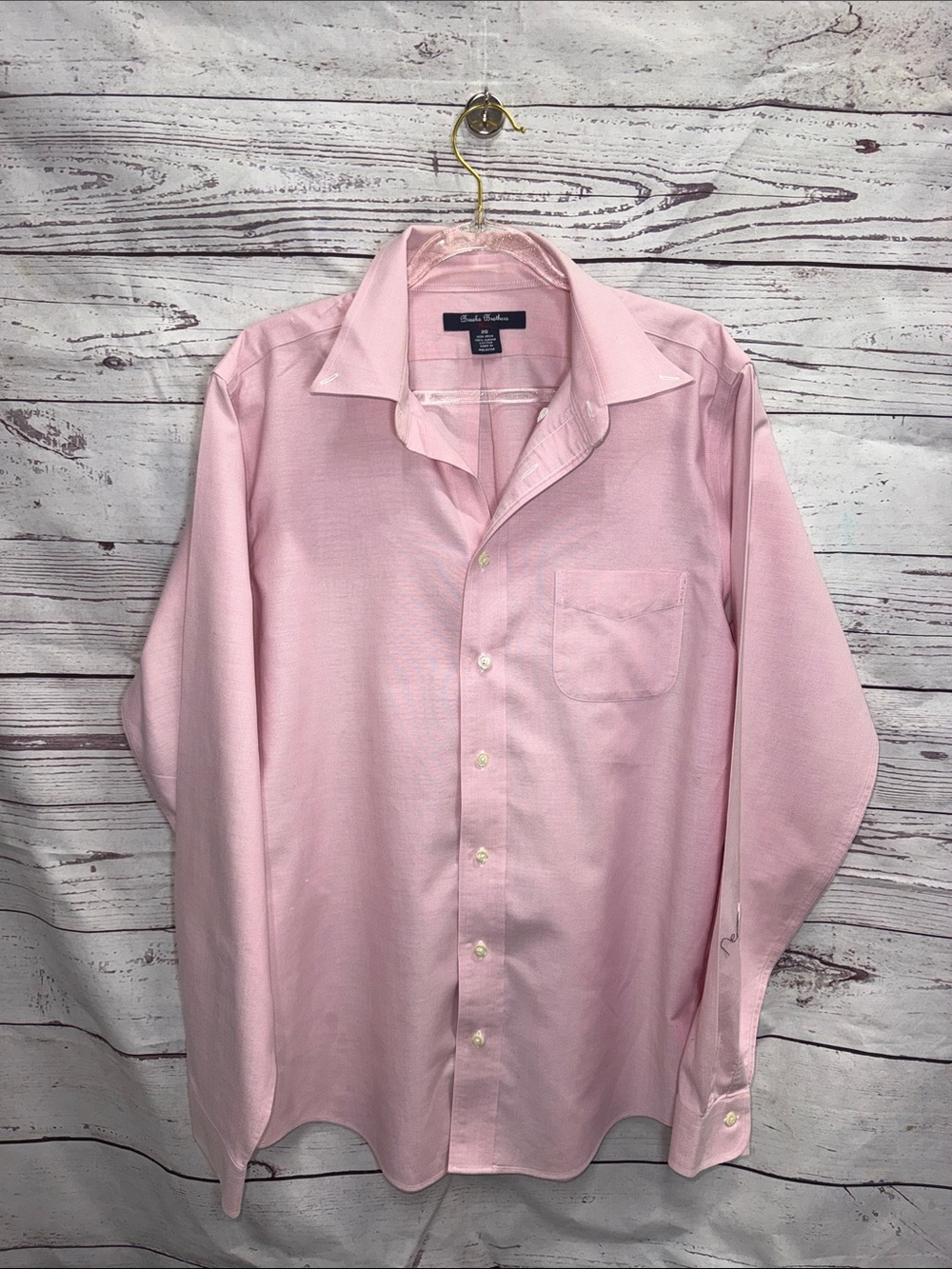 Brooks Brothers Light Pink Cotton Dress Shirt Size 20